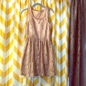 Cute pink dress with sequin accents